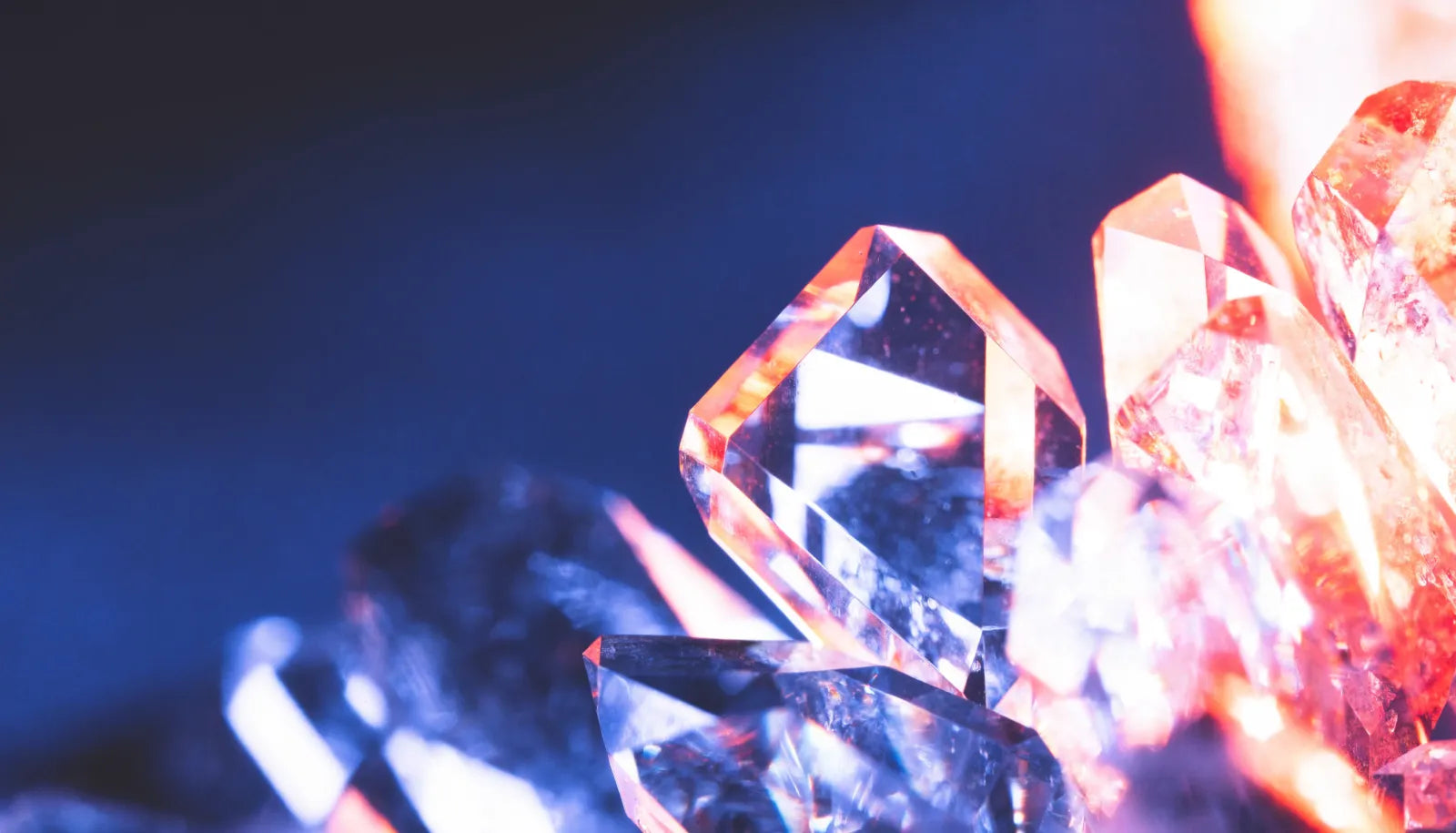 Macro of translucent glassy crystalline structures